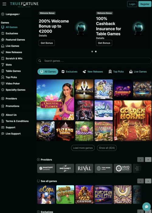 Started True Fortune Casino<